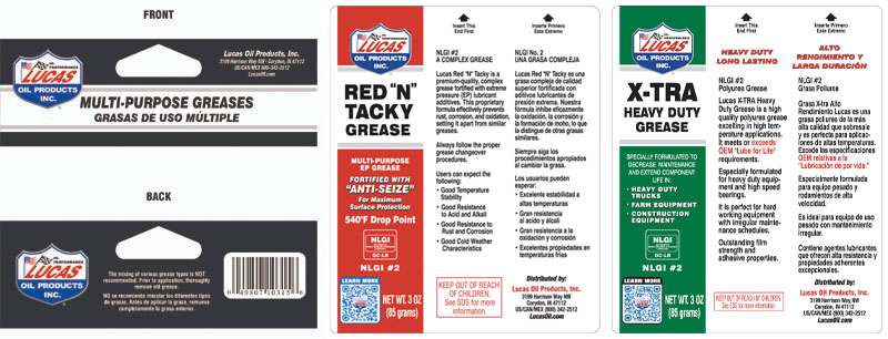 Red N Tacky Grease multi-purpose 3 pack label