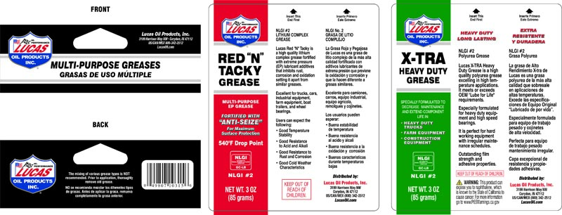 Red N Tacky Grease multi-purpose 3 pack label