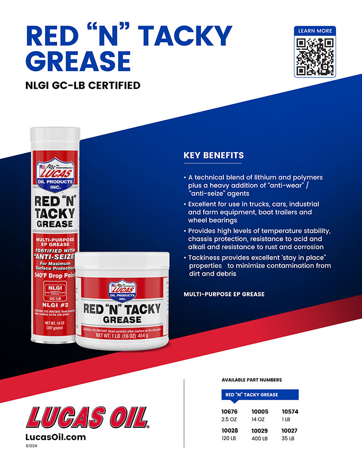 Lucas Oil 14 oz. Red 'n' Tacky Grease