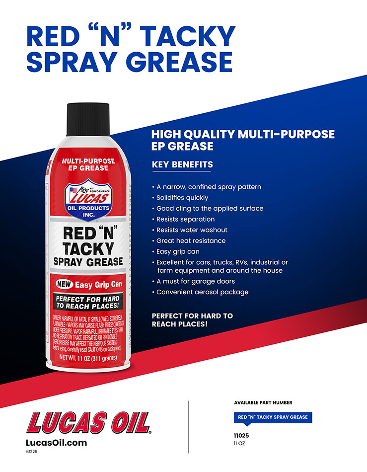 Stens Red N Tacky Aerosol Spray 051-500 Replacement for Lucas Oil 11025