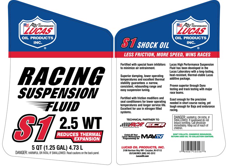 S1 Suspension Fluid - 5 Quart (Label)