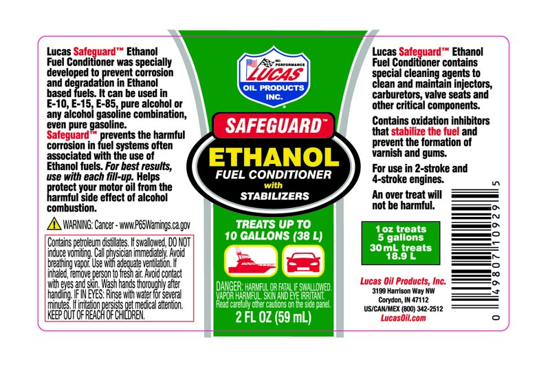 Safeguard™ Ethanol Fuel Conditioner with Stabilizers 2oz label