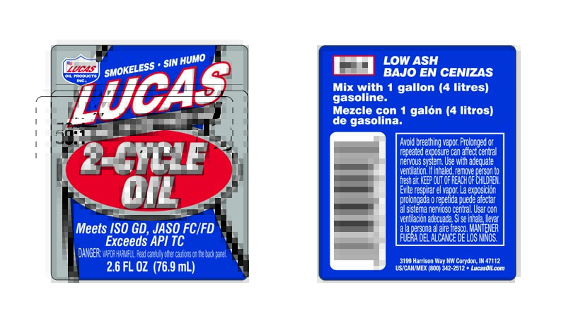 Semi Synthetic 2-Cycle Oil 2oz label