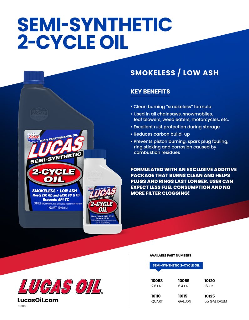 Lucas Oil, Semi-Synthetic, 2-Cycle Land & Sea, TC-W3 - 32 fl oz