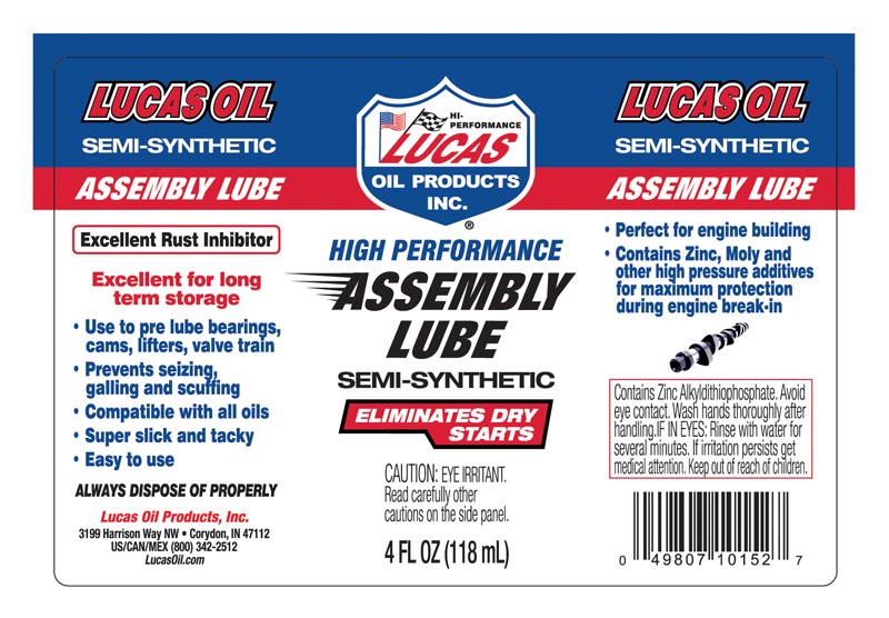 Assembly Lube 4oz label