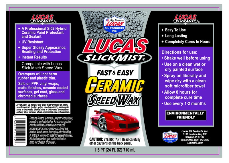 Slick Mist® Marine Speed Wax – Lucas Oil Products, Inc. – Keep