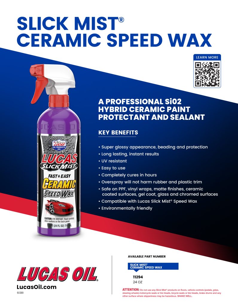 Lucas Oil 11294-6 Slick Mist Ceramic Speed Wax, 24OZ, Case of 6