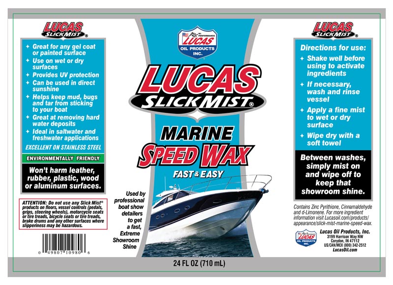 Slick Mist Marine Speed Wax label