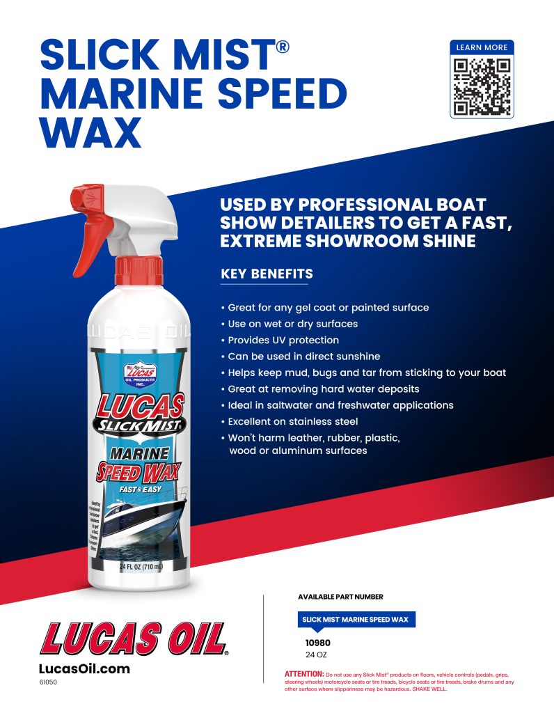 Lucas Oil Products Slick Mist Marine Speed Wax Case 12 x 24oz