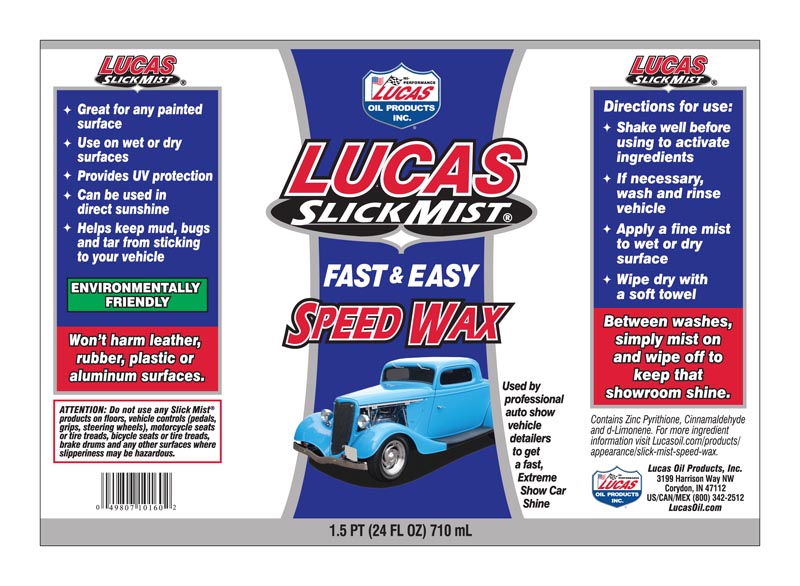 Dust magnet-Lucas slick mist speed wax