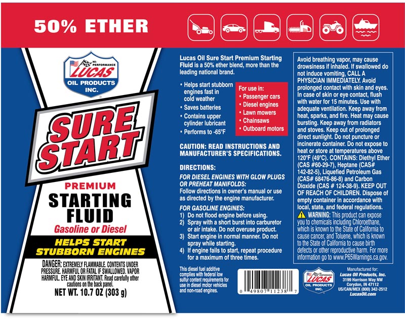 Sure Start Premium Starting Fluid - 10.7oz (Label)