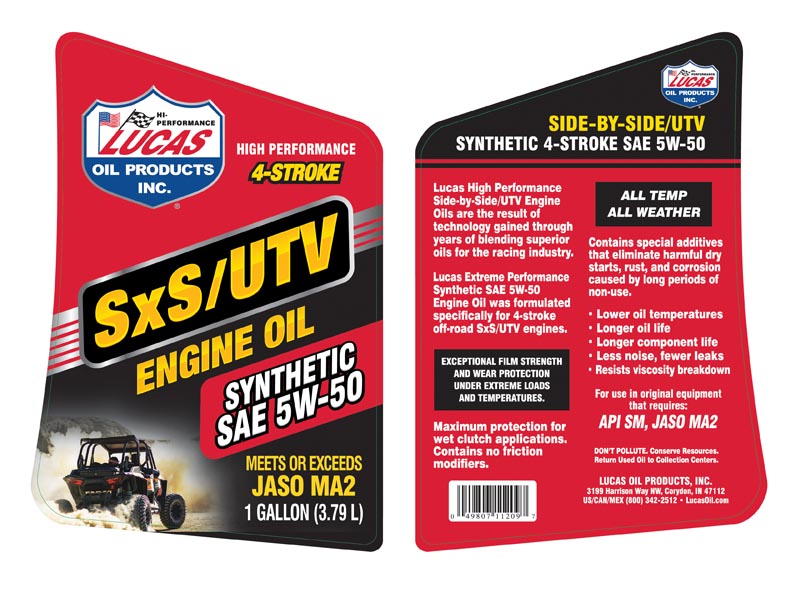 SxS Syn 5W-50 - Gallon (Label)