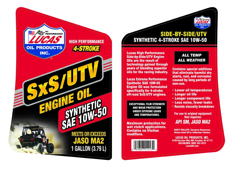 SxS Syn 10W-50 - Gallon (Label)