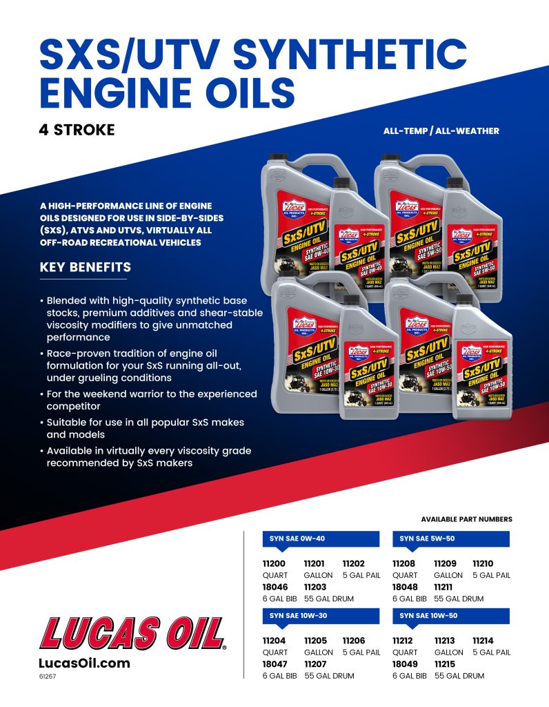 SxS Synthetic Engine Oils Flyer