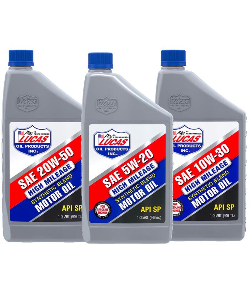 High Mileage Synthetic Blend Motor Oils