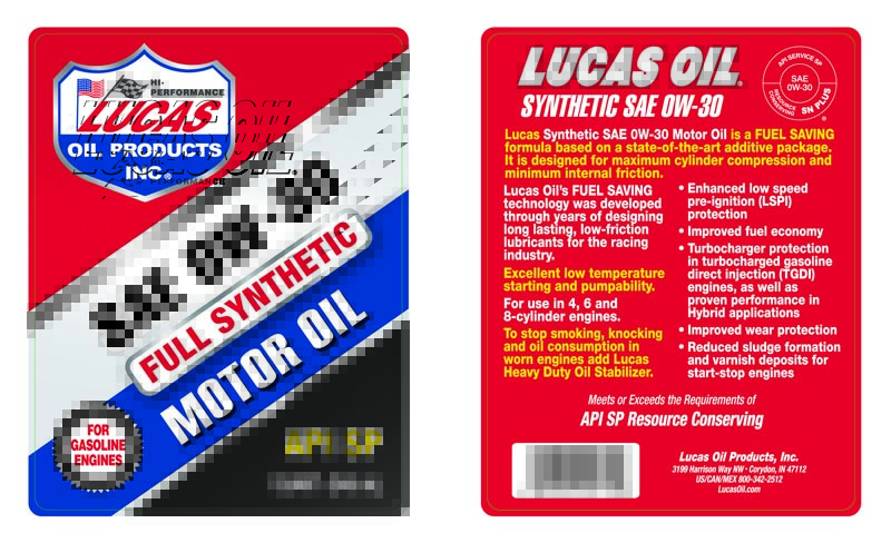 Syn 0W-30 Motor Oil - Quart (Label)