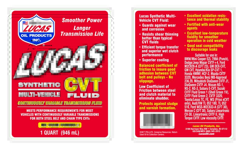 Synthetic Multi-Vehicle CVT Fluid - Quart (Label)