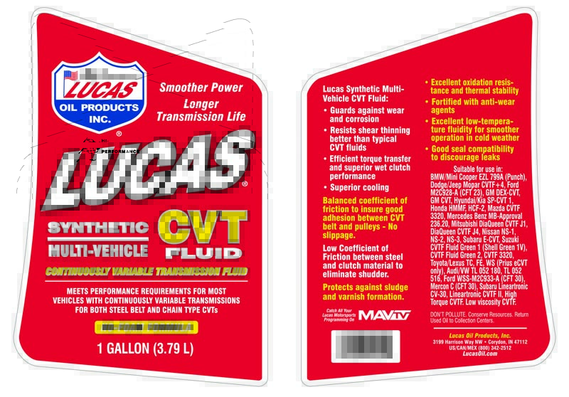 Synthetic Multi-Vehicle CVT Fluid - Gallon (Label)