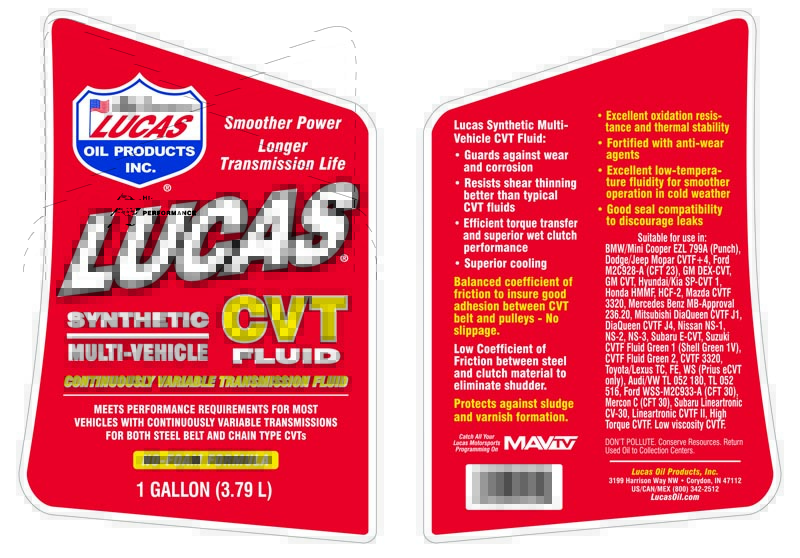 Synthetic Multi-Vehicle CVT Fluid - Gallon (Label)