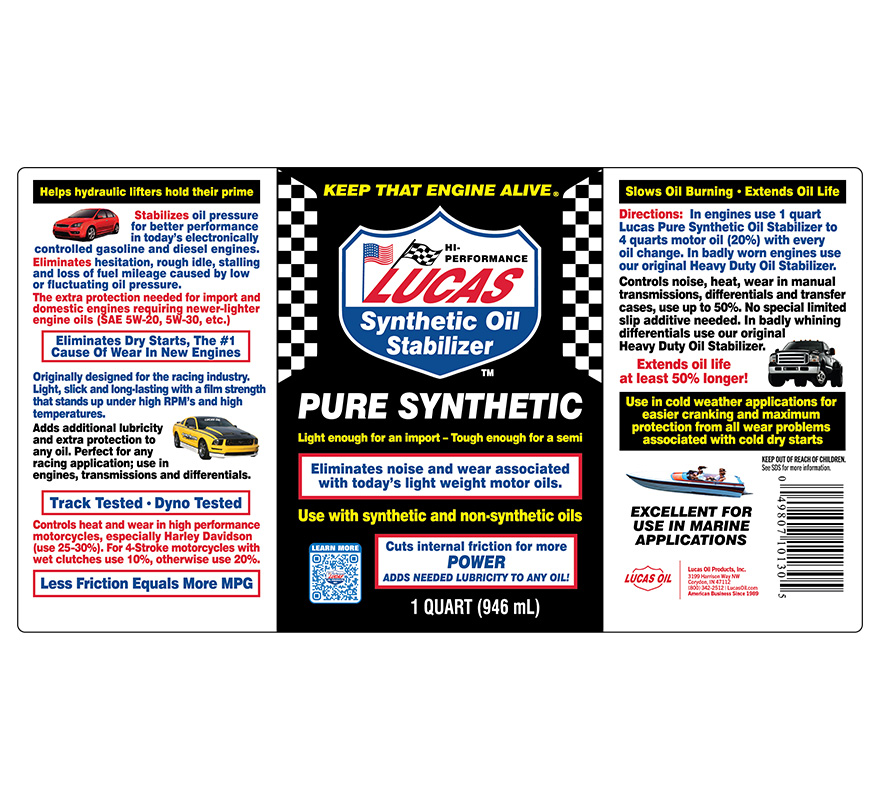 Pure Synthetic Oil Stabilizer - 32oz (Label)