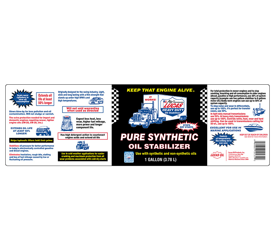 Pure Synthetic Oil Stabilizer - Gallon (Label)