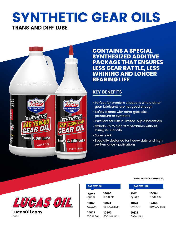 Synthetic SAE 75W-140 Gear Oil flyer