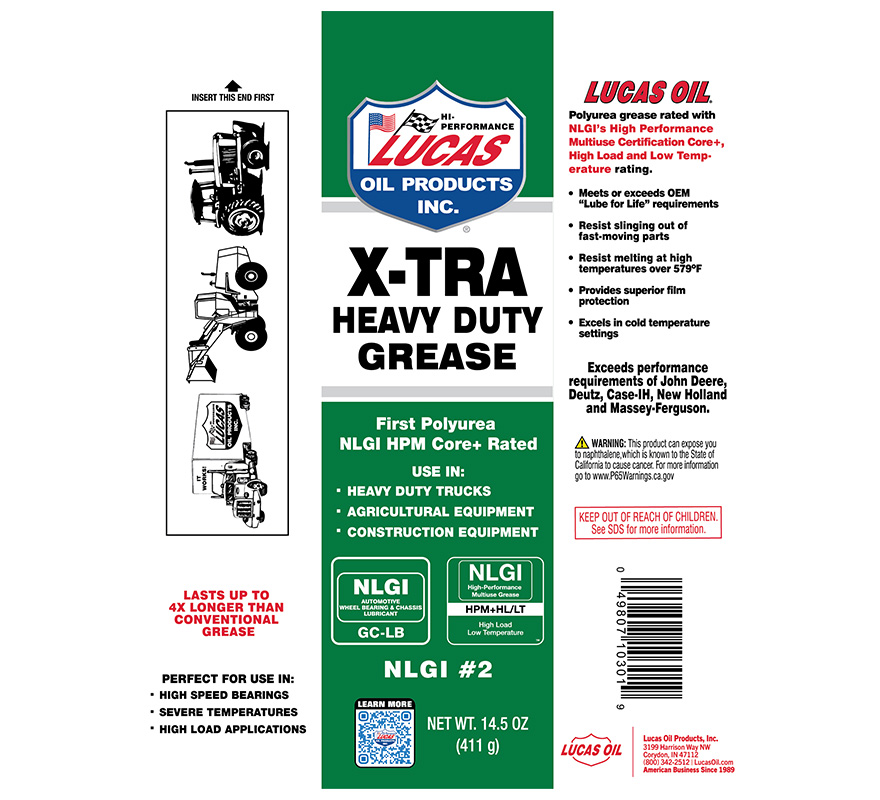 X-TRA Heavy Duty Grease 14oz label