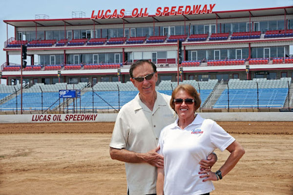 Forrest and Charlotte Lucas at Lucas Oil Speedway