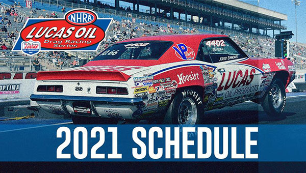 NHRA Lucas Oil Drag Racing Series 2021 Schedule